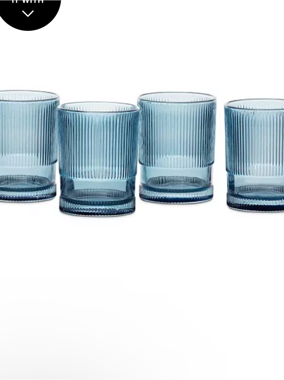 Fortressa Noho Iced Beverage 12.85-oz. Glasses, Set of 4 NWT - Picture 3 of 3